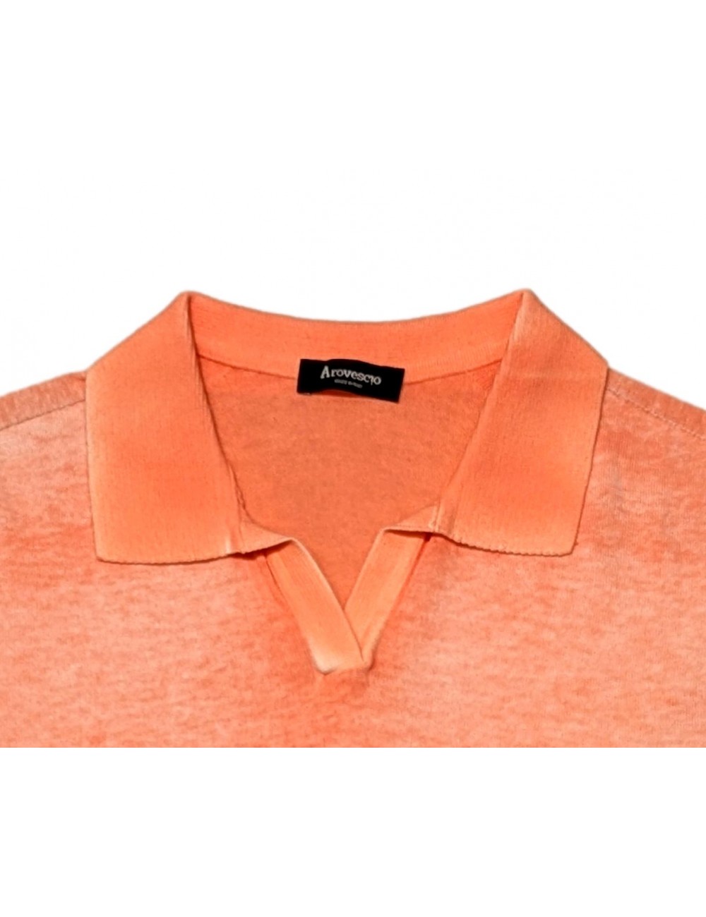 Arovescio polo reversible naranja coral dye air brush | Ego Madrid