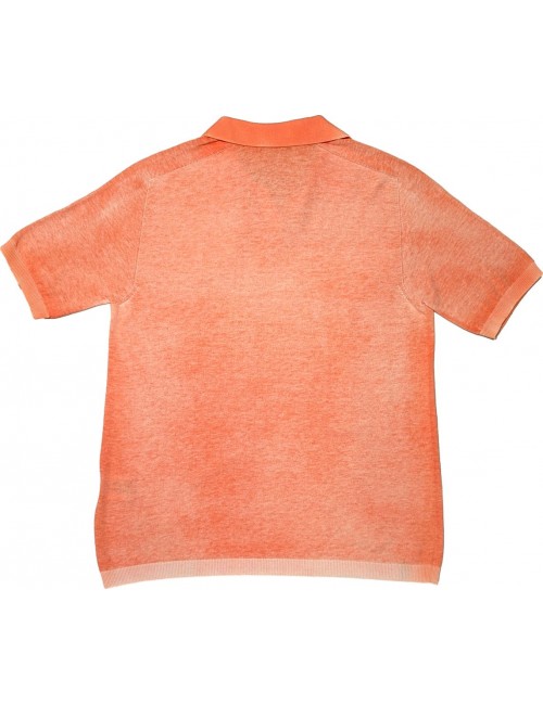 Arovescio polo reversible naranja coral dye air brush | Ego Madrid