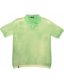 Arovescio polo reversible verde clorofila dye air brush