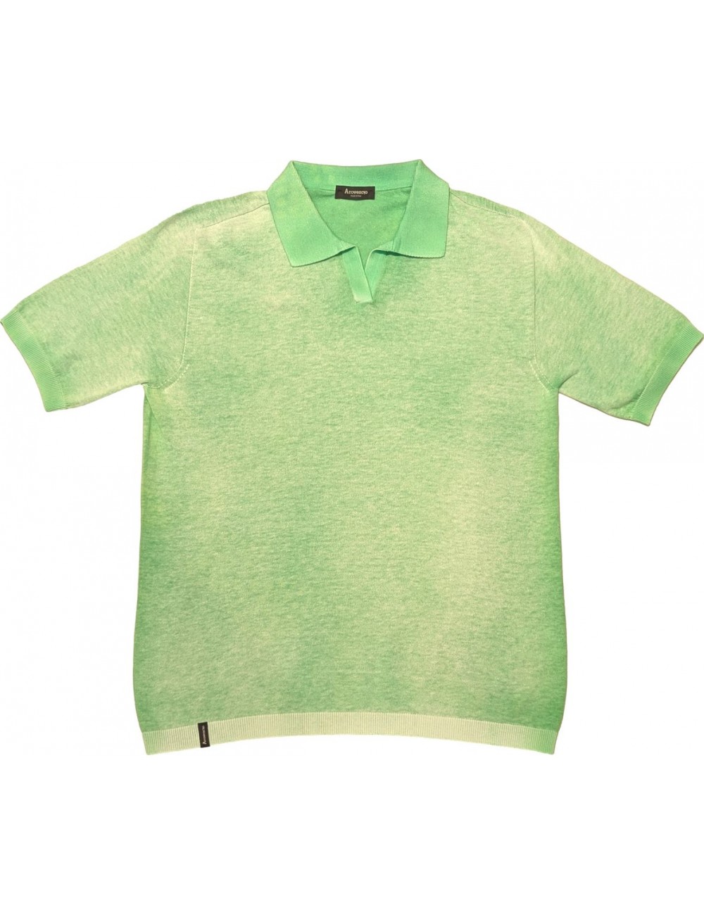 Arovescio polo reversible verde clorofila dye air brush | Ego Madrid