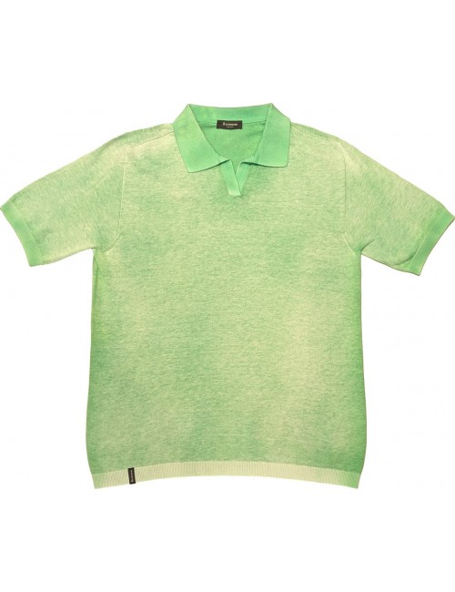 Arovescio polo reversible verde clorofila dye air brush | Ego Madrid