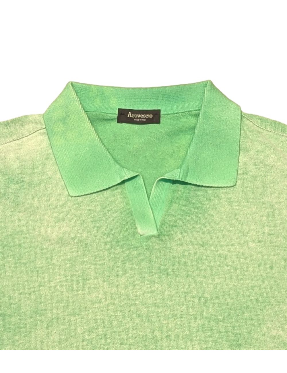 Arovescio polo reversible verde clorofila dye air brush | Ego Madrid