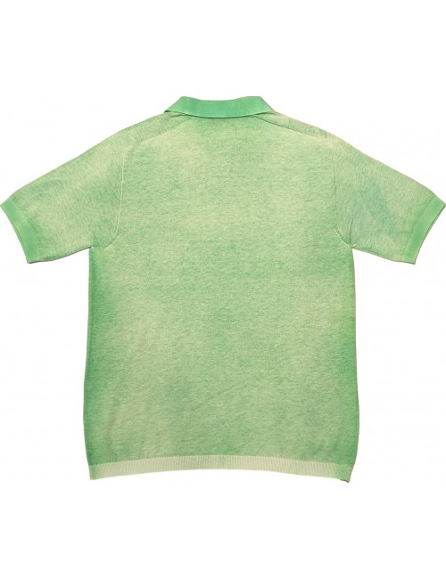 Arovescio polo reversible verde clorofila dye air brush | Ego Madrid