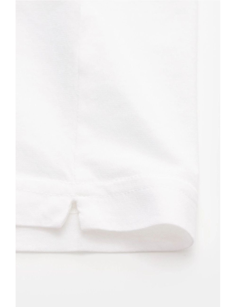 Filippo de Laurentiis polo manga corta en crepe ice cotton blanco