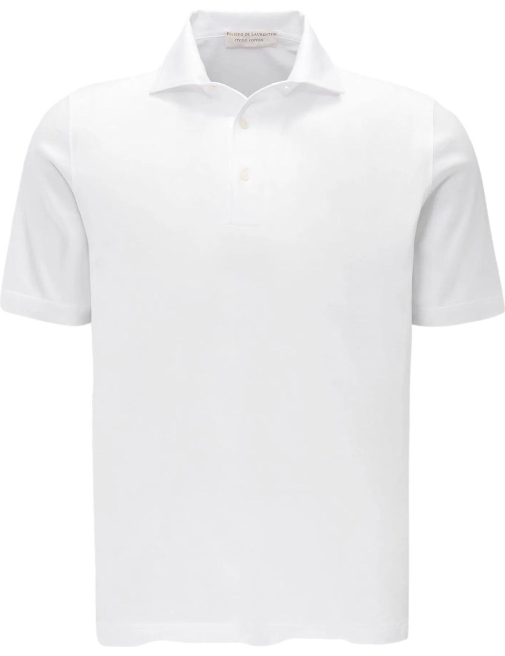 Filippo de Laurentiis polo manga corta en crepe ice cotton blanco