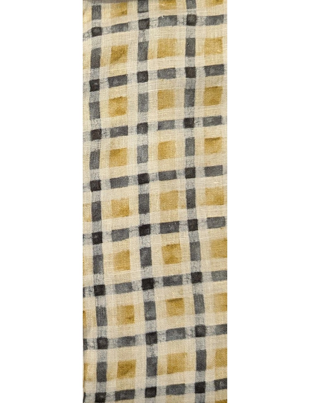 ALTEMFLOWER Camisa Lino cuadros azul amarillo | Ego Madrid oficial