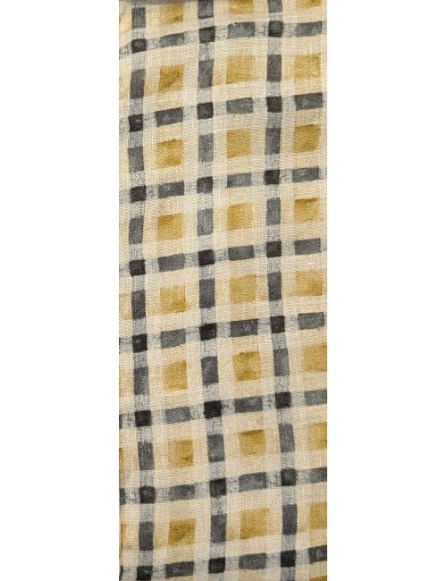 ALTEMFLOWER Camisa Lino cuadros azul amarillo | Ego Madrid oficial