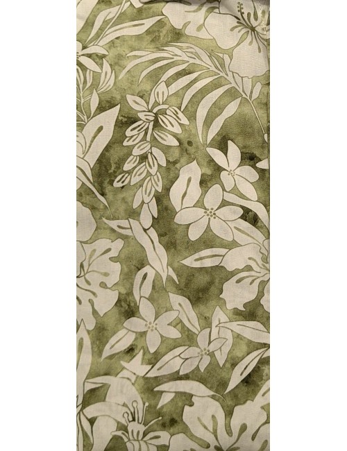 ALTEMFLOWER camisa estampado floral blanco fondo verde