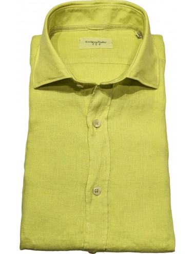 TINTORIA MATTEI Camisa lino verde lima | Ego Madrid tienda oficial