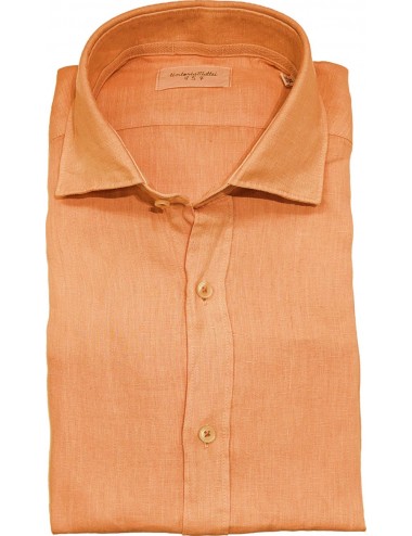 TINTORIA MATTEI Camisa lino naranja claro | Ego Madrid tienda oficial