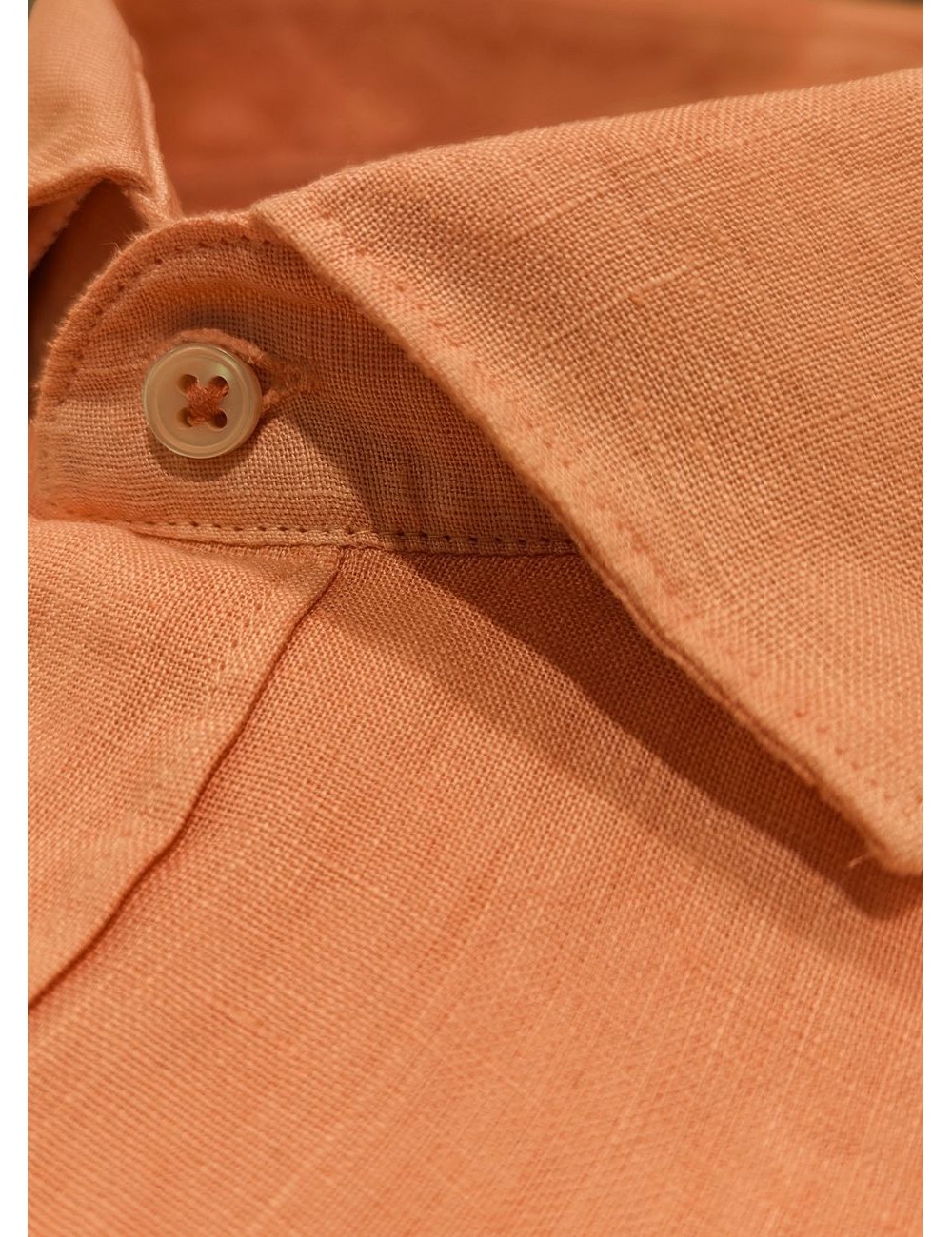 TINTORIA MATTEI Camisa lino naranja claro | Ego Madrid tienda oficial