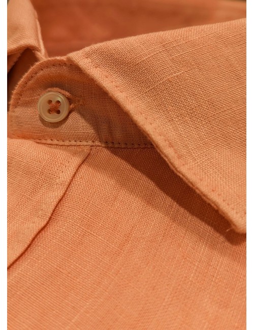 TINTORIA MATTEI Camisa lino naranja claro | Ego Madrid tienda oficial