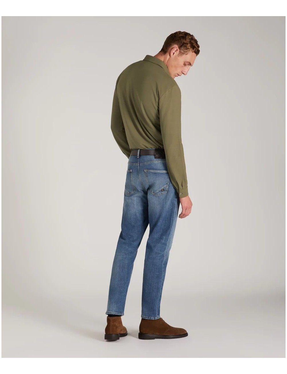 ZANONE polo IceCotton verde pino manga larga