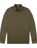 ZANONE polo manga larga IceCotton verde militar
