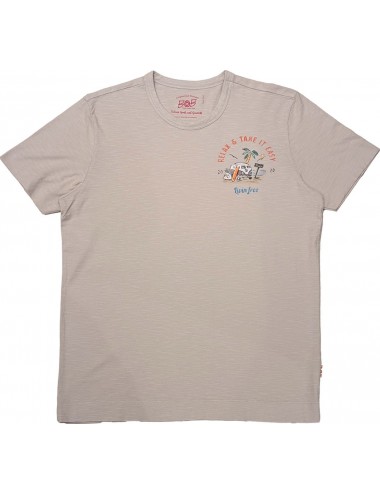 Bob camiseta gris superfina estampado Relax de manga corta