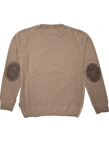 BoB jersey cuello redondo lana cocida marrón tabaco 2