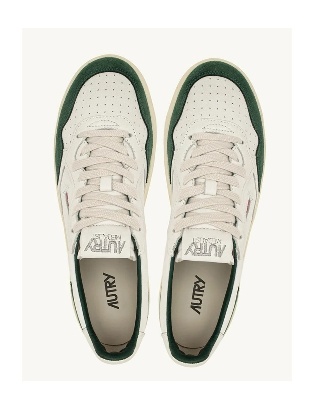 Ego Madrid zapatilla Autry Medalist banco piel ante verde GS42