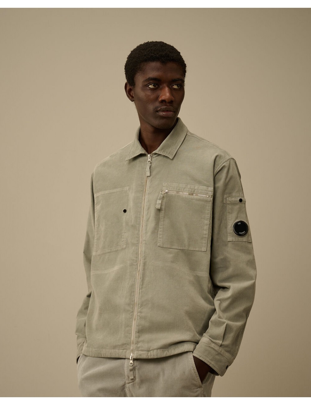 C.P. COMPANY Sobrecamisa de pana London Fog Gris