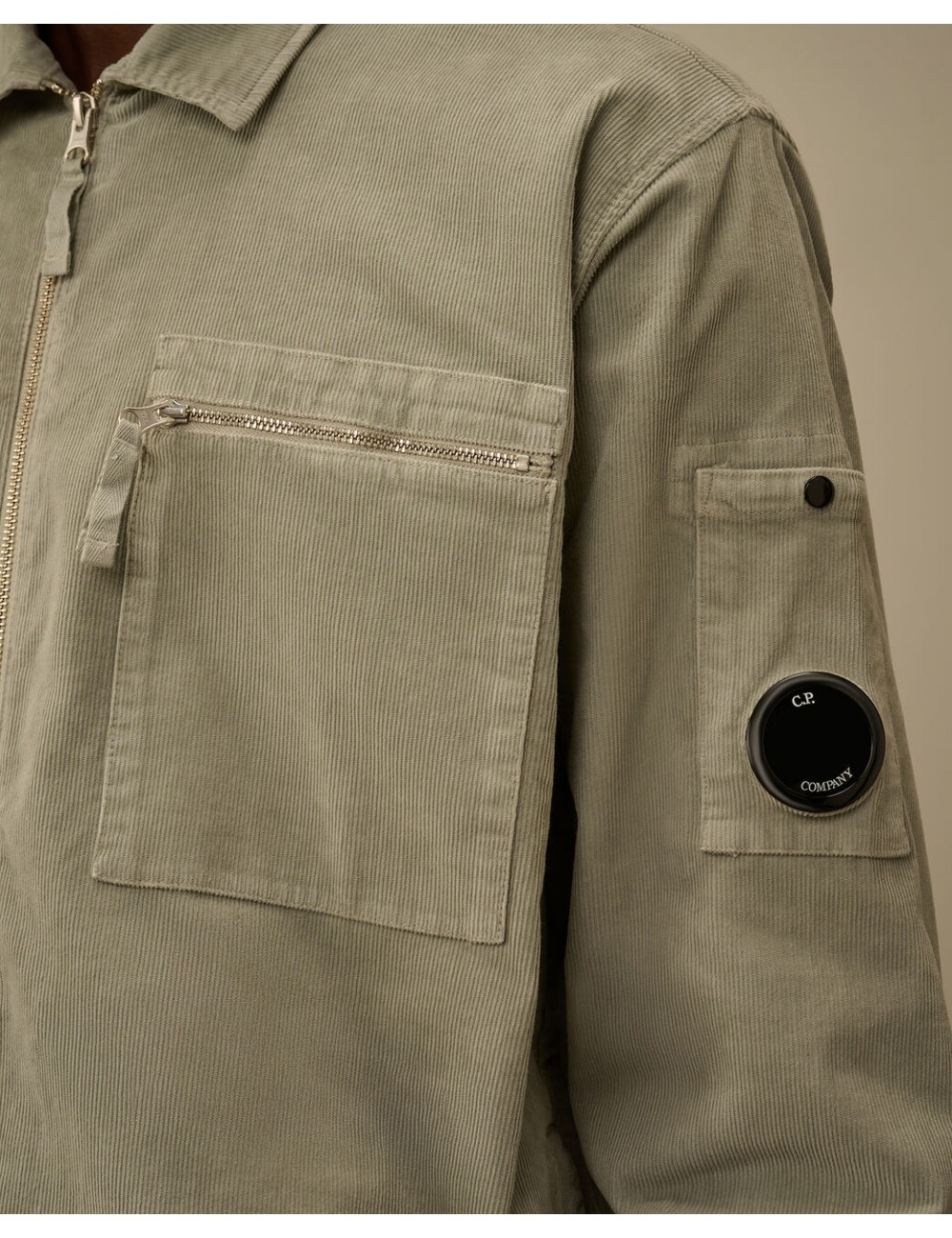 C.P. COMPANY Sobrecamisa de pana London Fog Gris