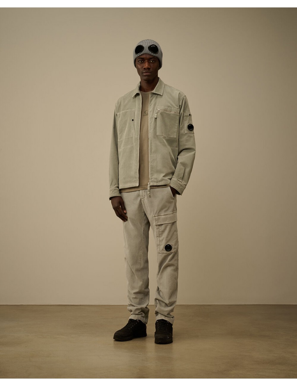 C.P. COMPANY Sobrecamisa de pana London Fog Gris
