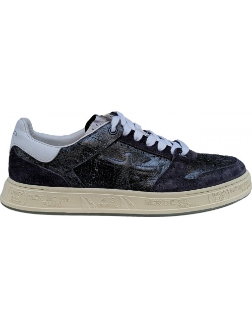 Premiata zapatillas QUINN 7642 negro piel cuarteada Almirante Seis Madrid