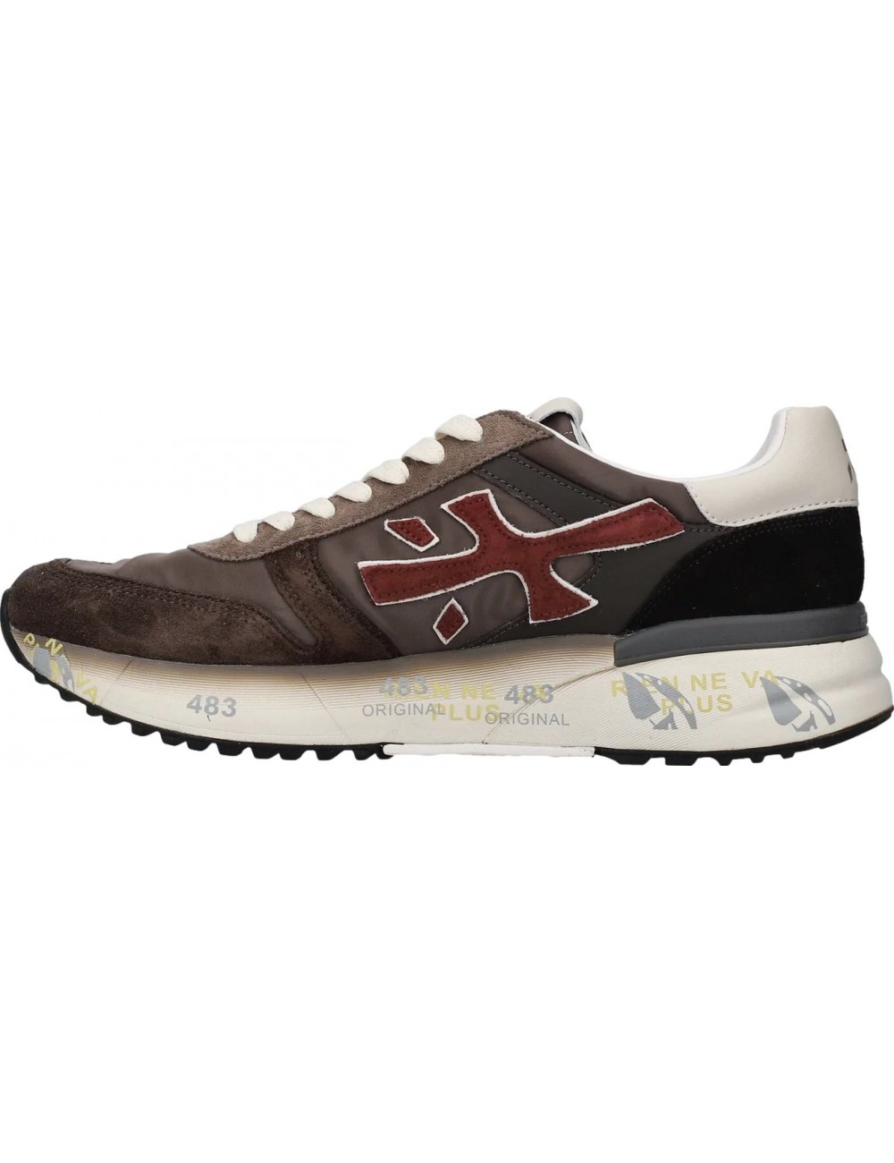Premiata Mick marrón y rojo 7714