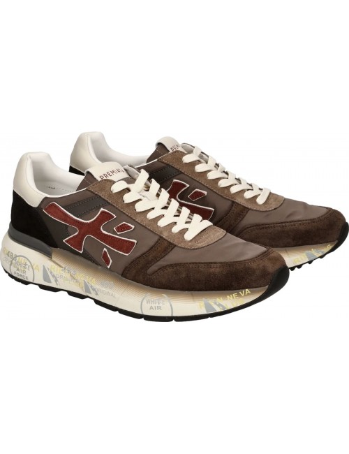 Premiata Mick marrón y rojo 7714