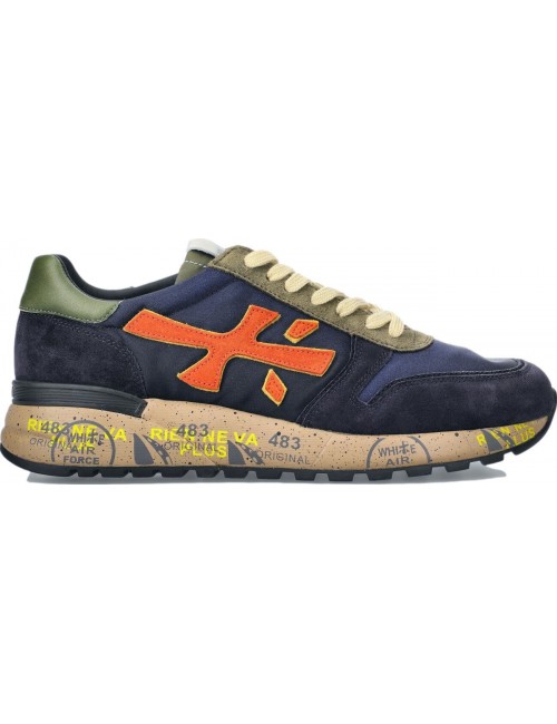 premiata mick 7721 6419 azul y naranja
