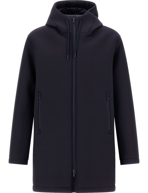 Herno Parka Larga de 3 Layer Scuba azul