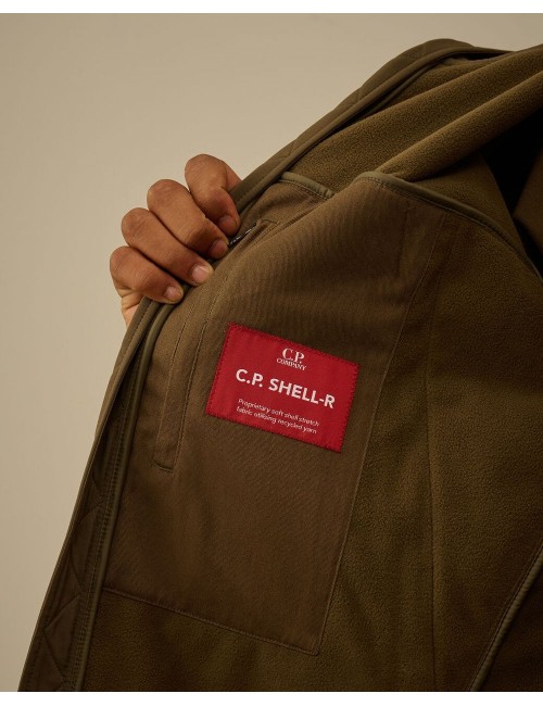 C.P. Company soft shell-r Google jacket Verde oscuro