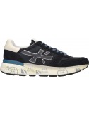 Premiata Mick azul marino logo gris contrastes azul claro