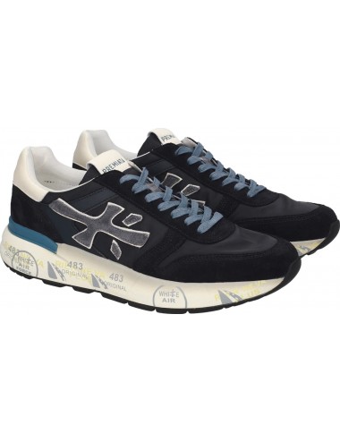 Premiata Mick azul marino logo grid contrastes azul claro 7721 2
