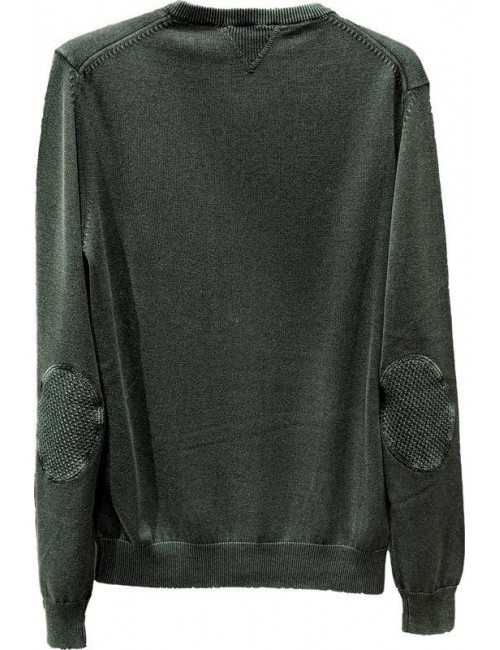 Jersey keen cuello de pico en algodón de color verde