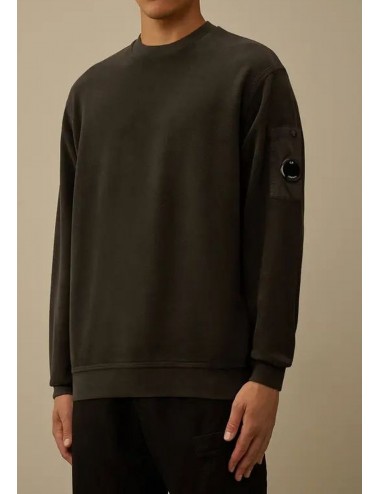 SUDADERA DE CUELLO REDONDO DE FORRO POLAR EN DIAGONAL EMERIZADO Y CEPILLADO 2