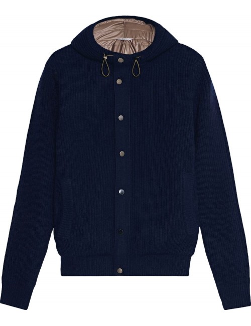 FERRANTE Chaqueta de punto acolchada azul | Almirante Seis Madrid