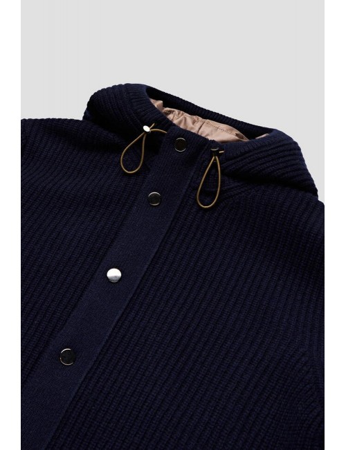 FERRANTE Chaqueta de punto acolchada azul | Almirante Seis Madrid