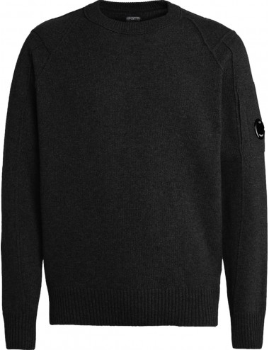 CP Company jersey cuello redondo lambswool grs negro | Ego Madrid oficial