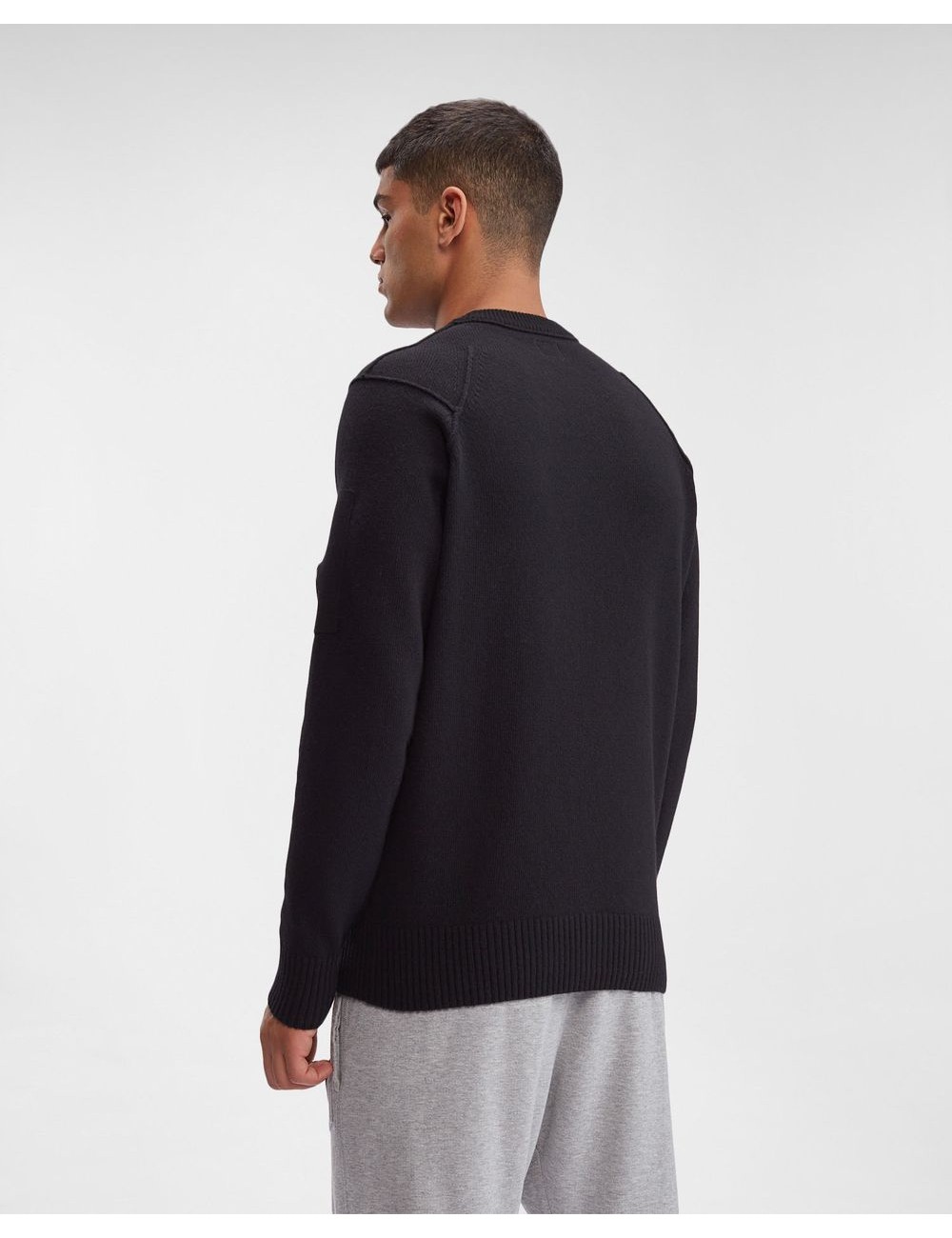 CP Company jersey cuello redondo lambswool grs negro | Ego Madrid oficial