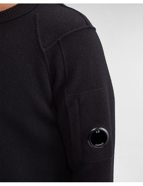 CP Company jersey cuello redondo lambswool grs negro | Ego Madrid oficial