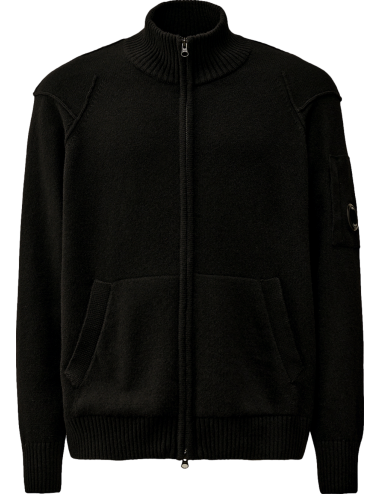 C.P. Company cardigan negro lambswool GRS