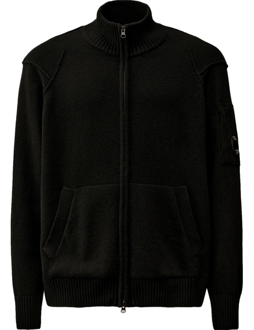 C.P. Company cardigan negro lambswool GRS