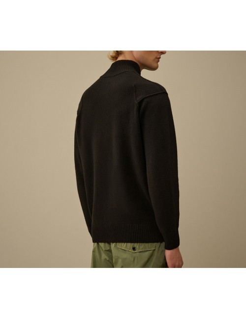 C.P. Company cardigan negro lambswool GRS