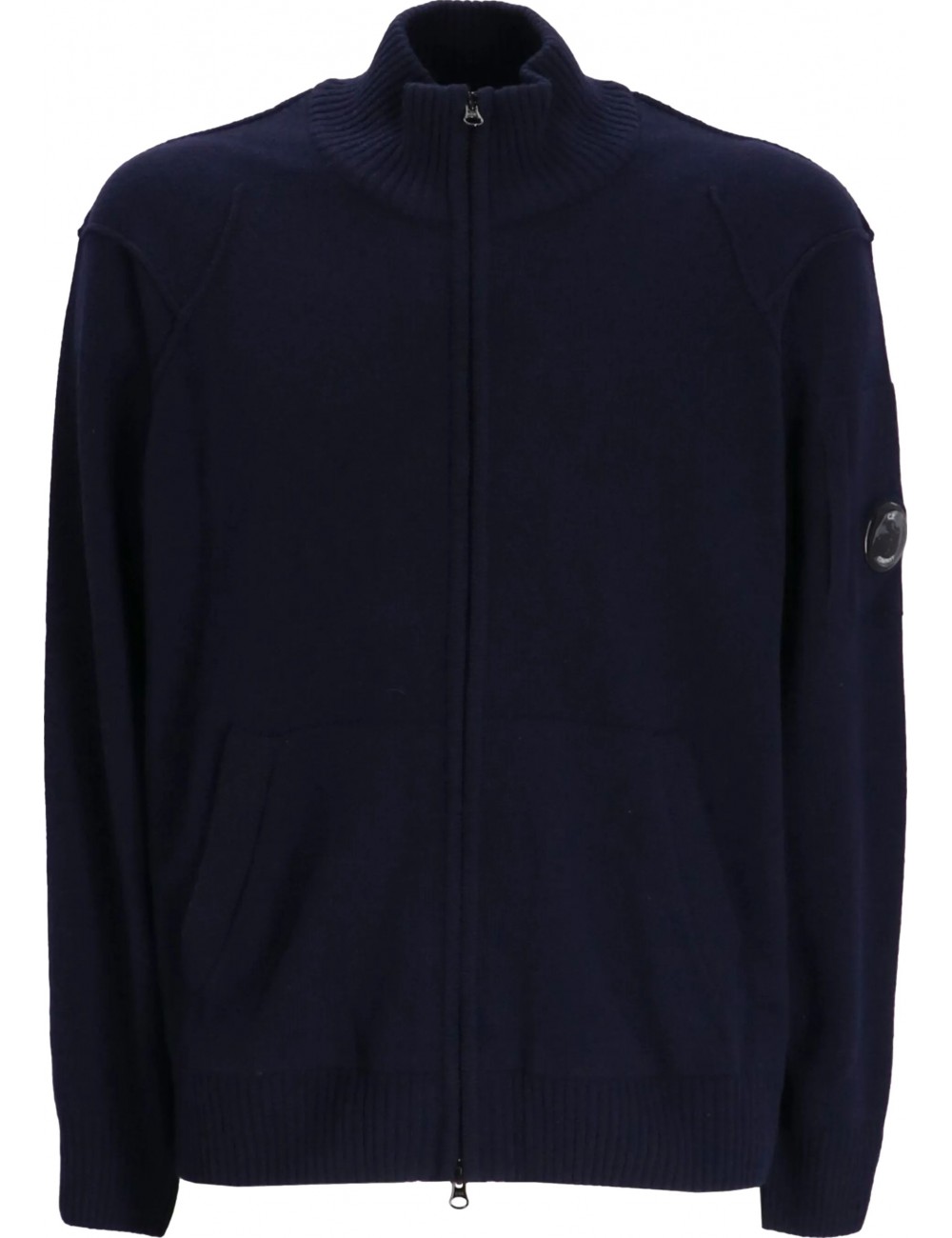 C.P. Company Cárdigan azul de Lambswool con cremallera | Ego Madrid