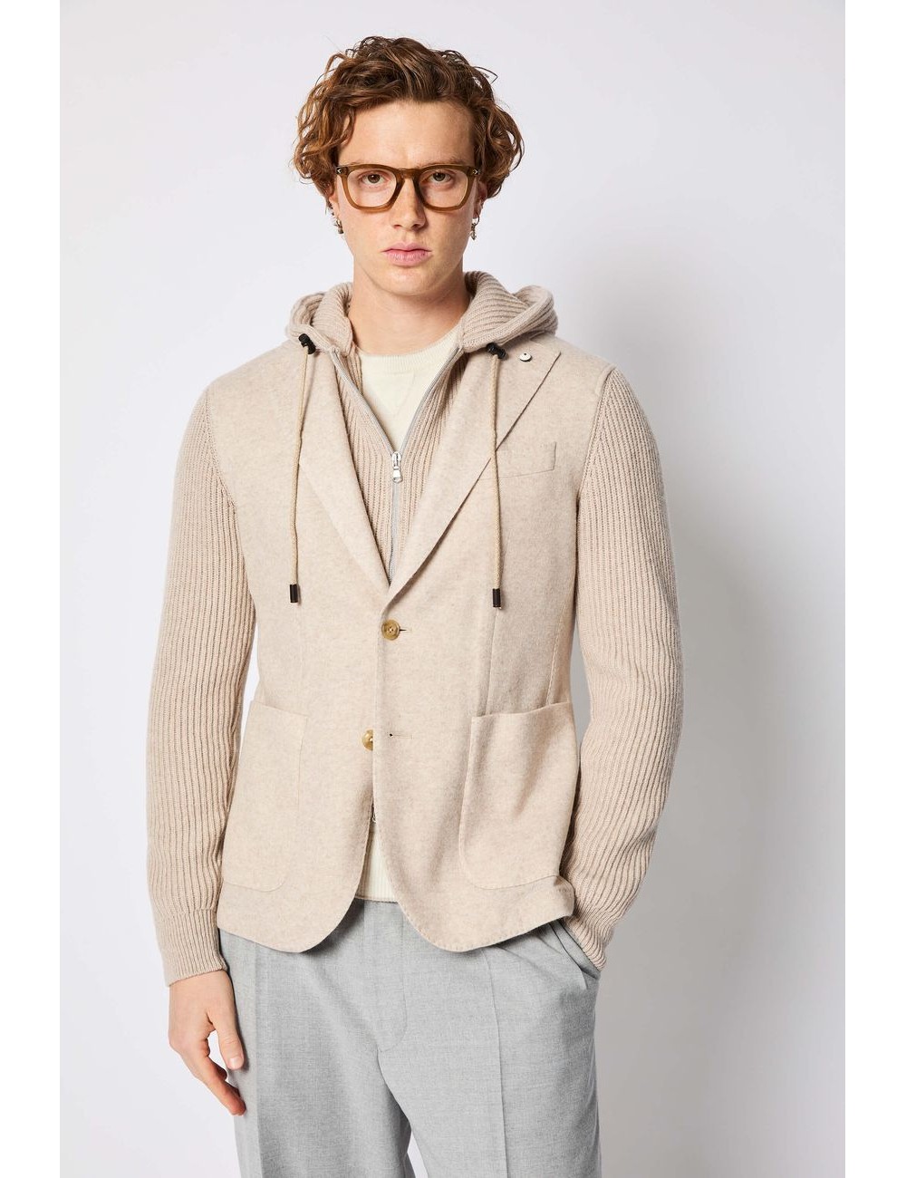 L.B.M. Americana beige con pechera desmontable | Almirante Seis