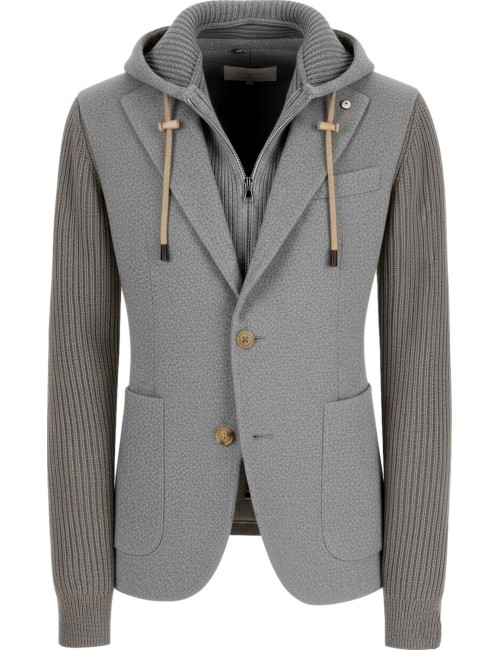 L.B.M. Americana gris con pechera desmontable | Almirante Seis
