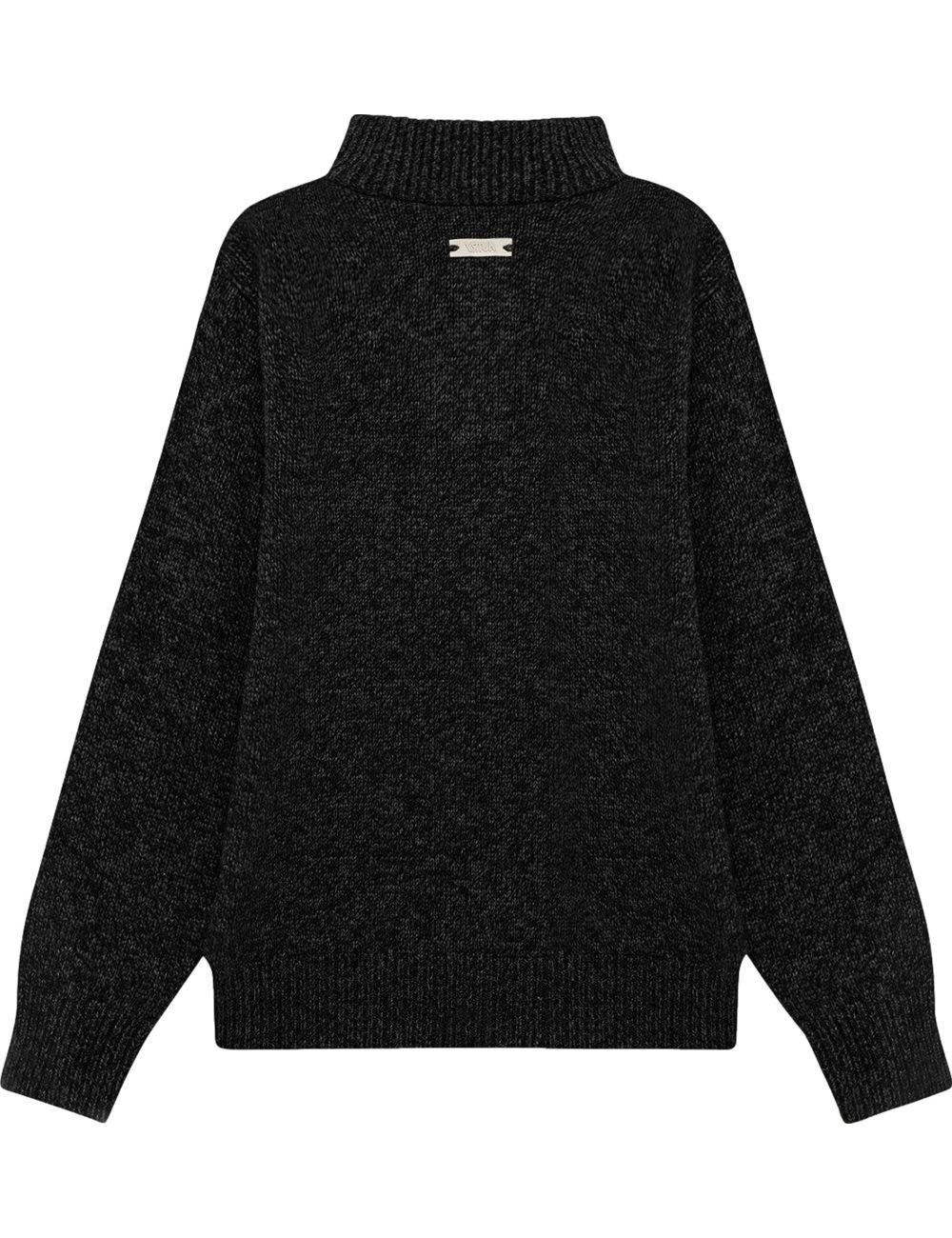 AUTRY Jersey Mouline de punto media cremallera color negro melange