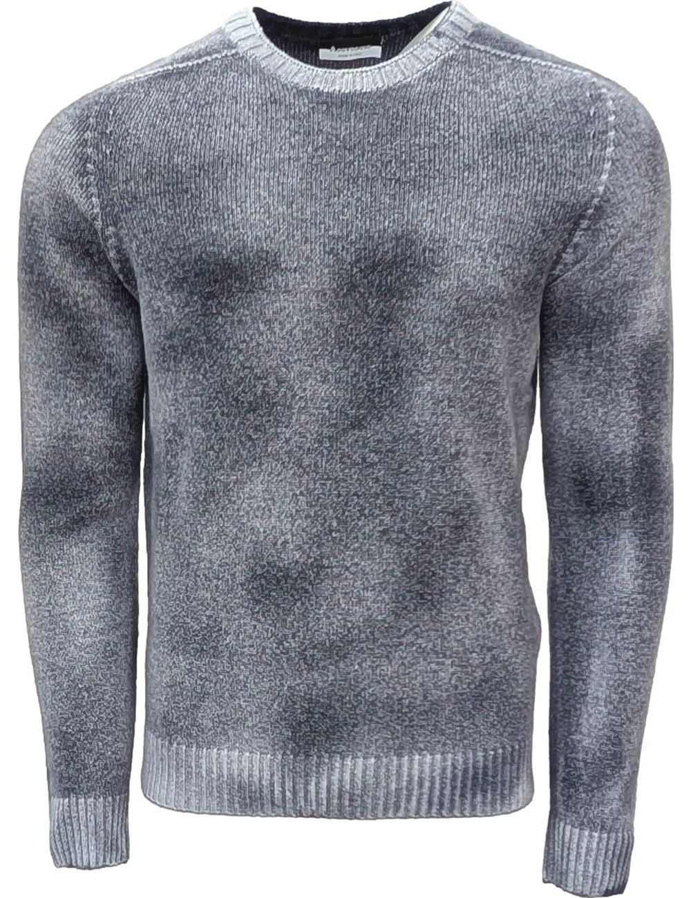AROVESCIO jersey lana reversible Brushed Color deep blue | Ego Madrid
