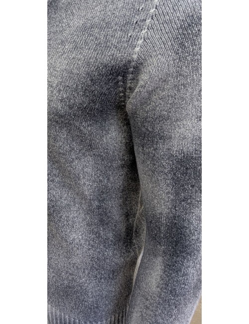 AROVESCIO jersey lana reversible Brushed Color deep blue | Ego Madrid