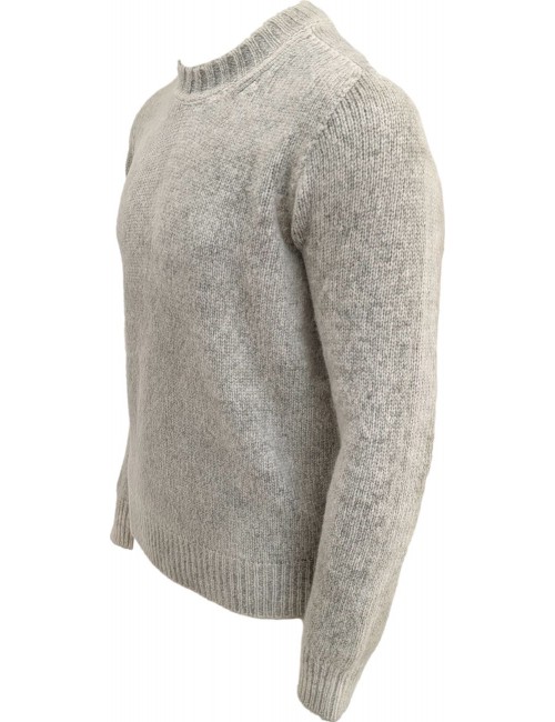 AROVESCIO jersey cuello redondo baby  alpaca Brushed verde| Ego Madrid