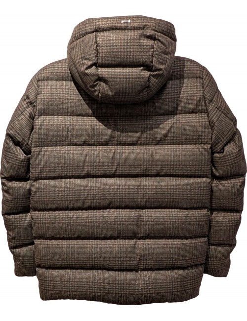 HERNO Chaquetón de plumas cuadros marrones | Almirante Seis Madrid